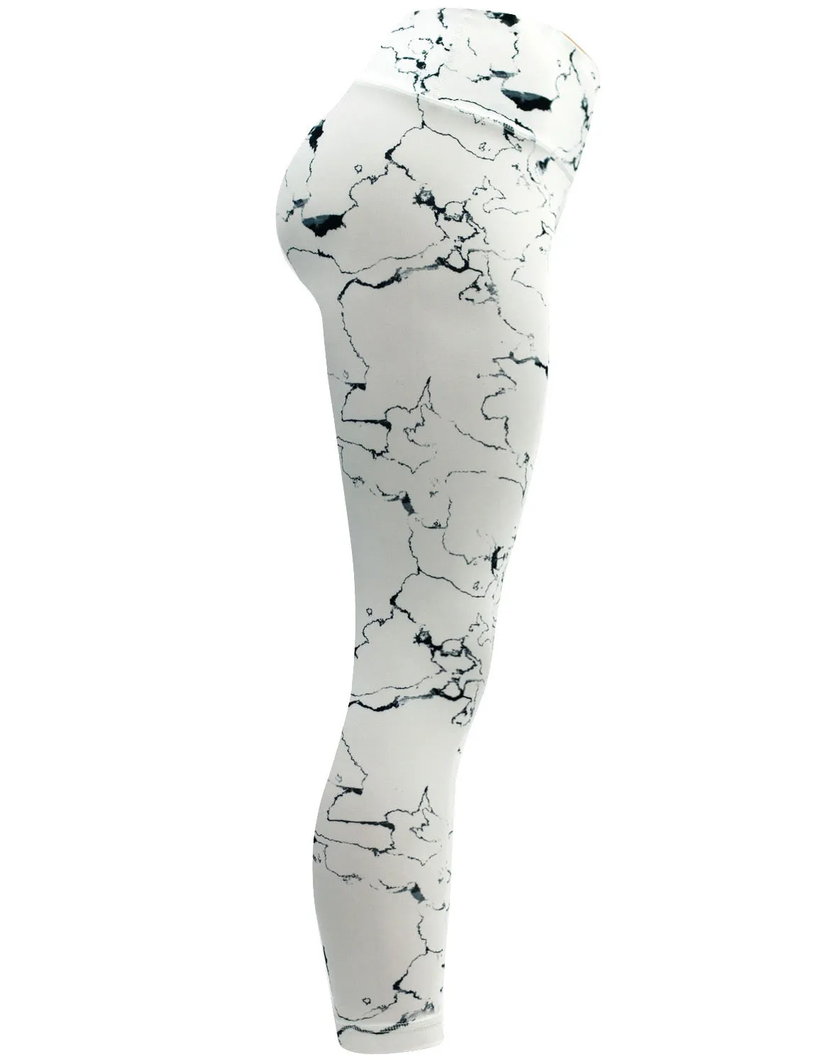 22" Printed Yoga Pants WHITETHUNDER