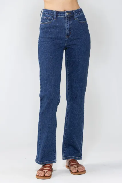 90s High-Waist Straight Stone Wash Jeans by Judy Blue