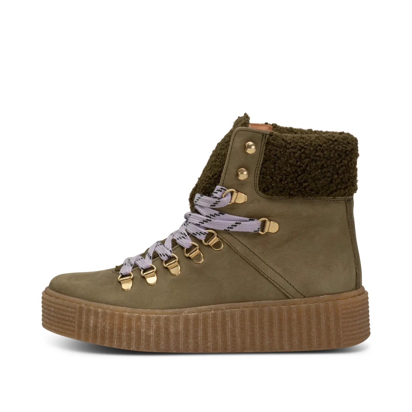 Agda Boot Nubuck Leather - KHAKI