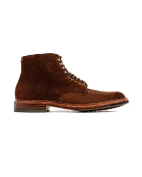 Norwegian Front Blucher Boot in Reverse Tobacco Chamois with Commando Sole - Alden G1901HC