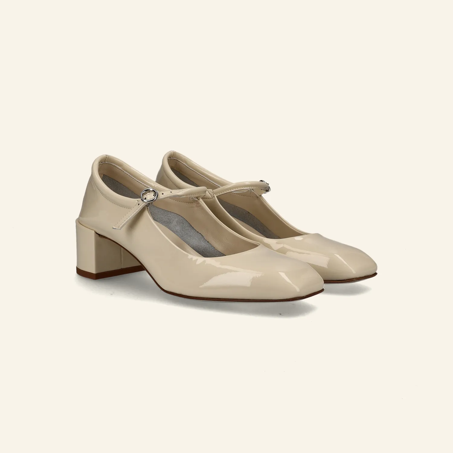 ALINE | Patent Calf Leather Creamy