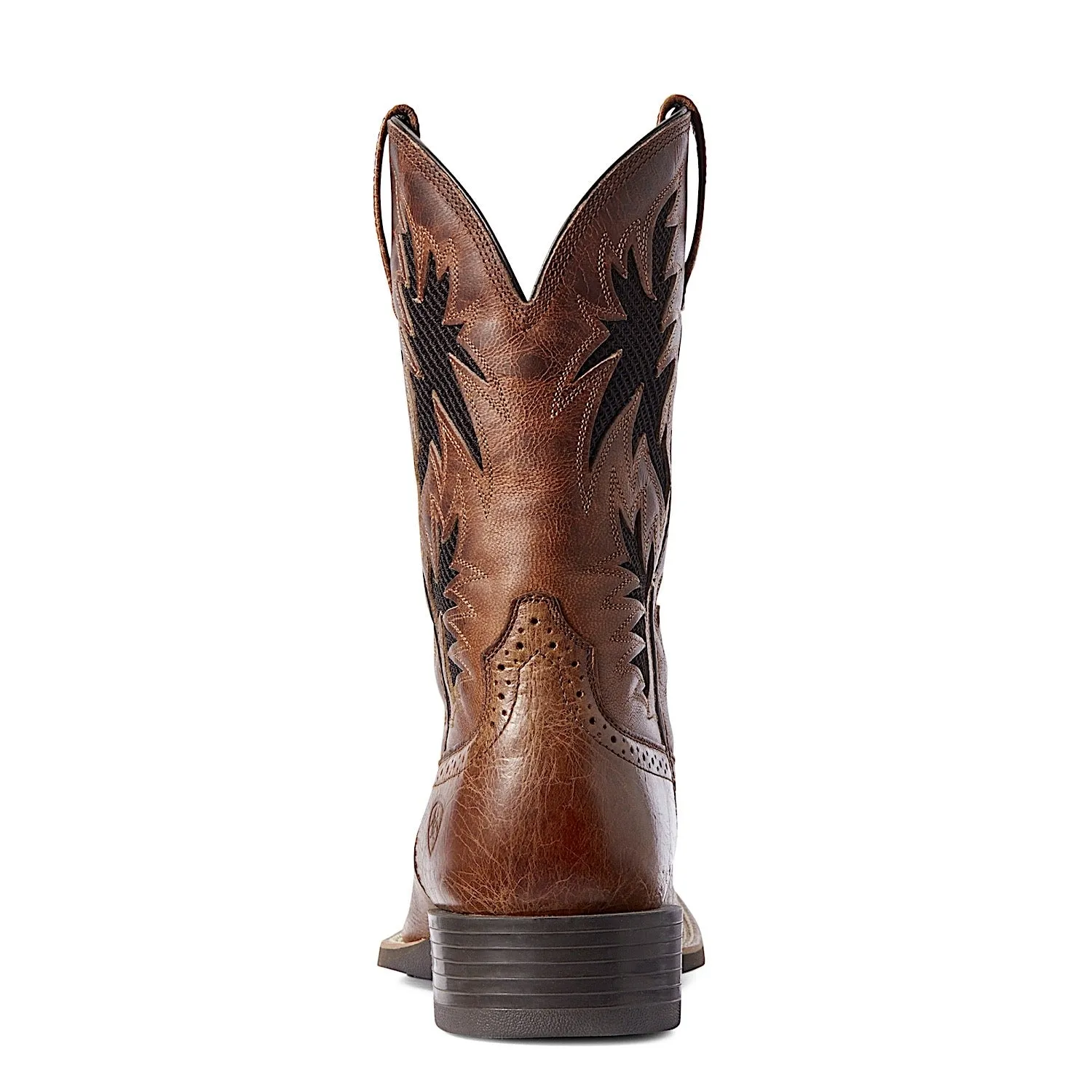 Ariat Mens Sport Cool VentTEK Western Boot Dark Tan/Two Tone Tan