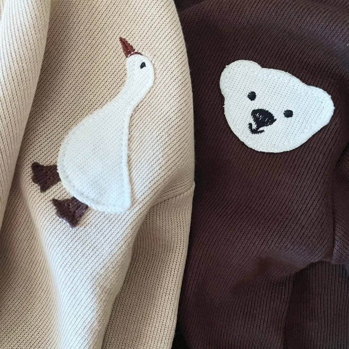 Bear & Goose Embroidered Set