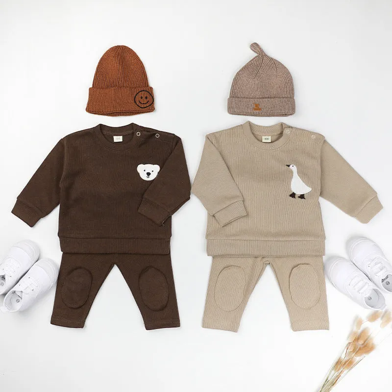 Bear & Goose Embroidered Set