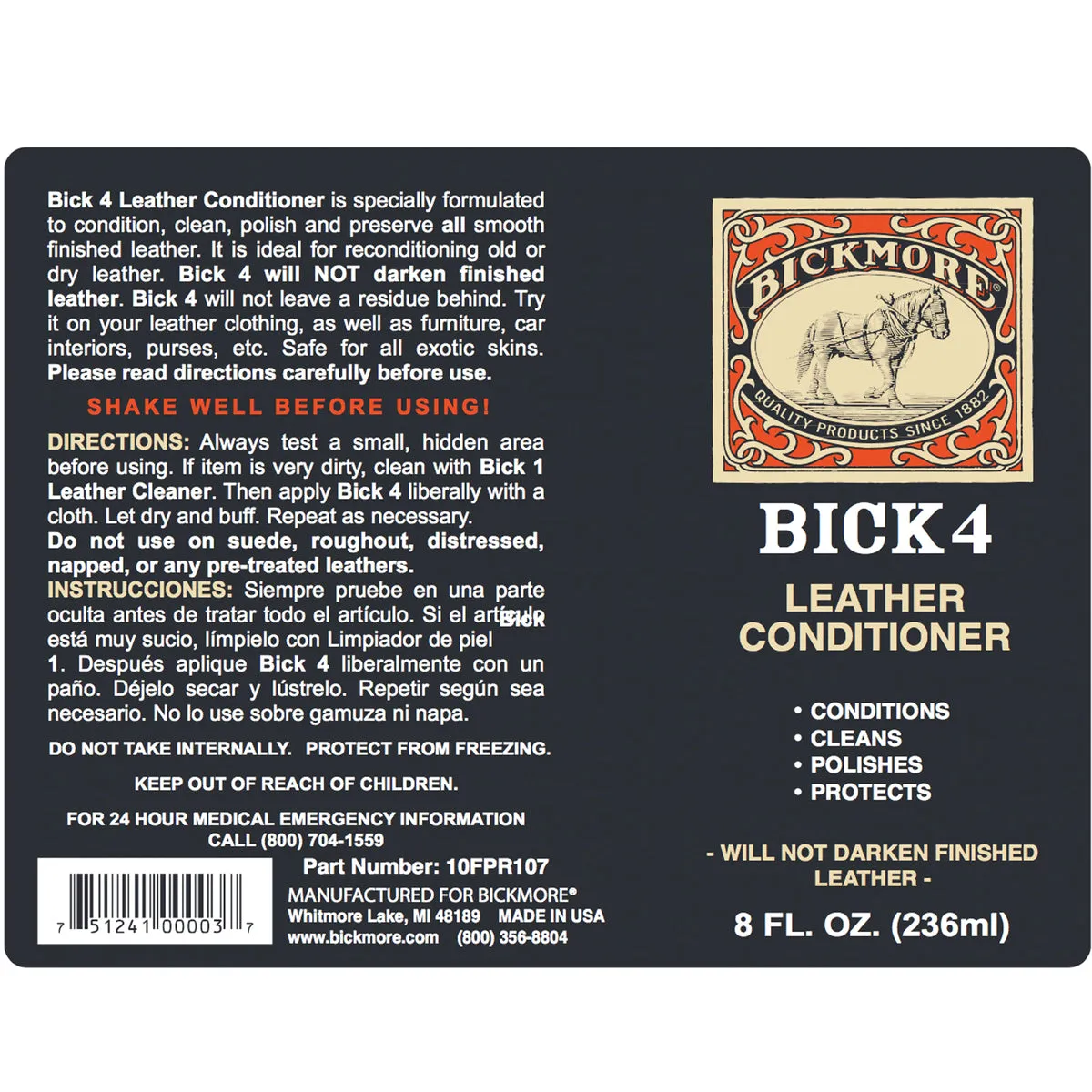 Bick 4 Leather Conditioner 8 oz