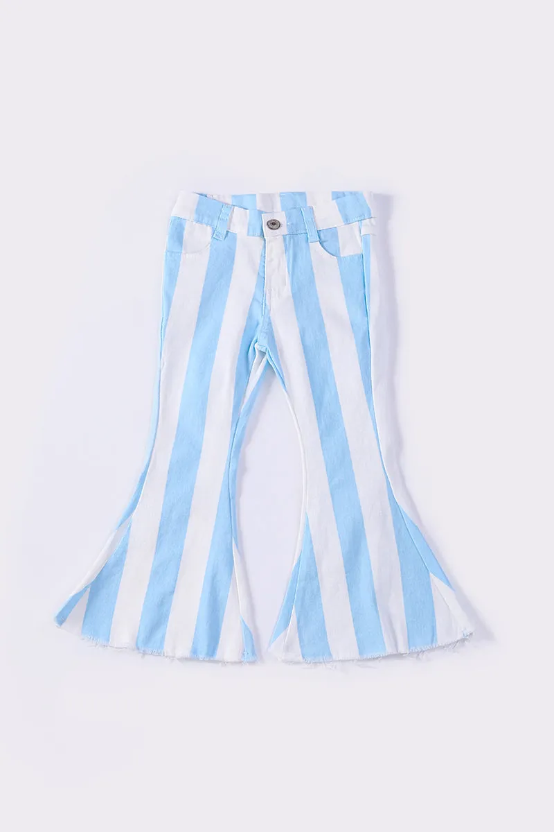 Blue stripe denim jeans