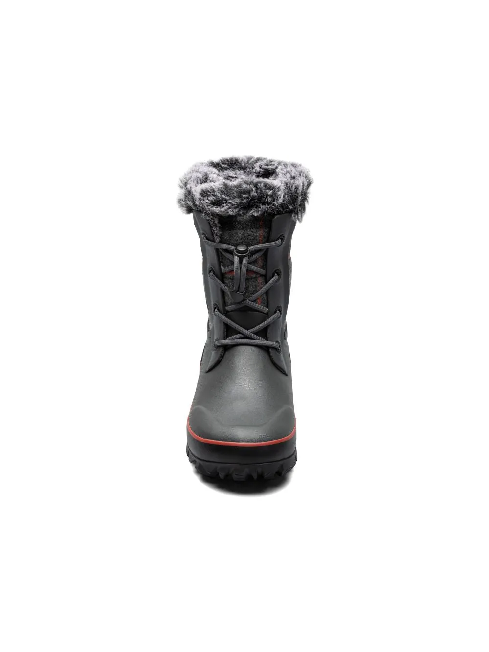 'BOGS' Kids' Arcata II Cozy Plaid Insulated WP Winter Boots - Dark Grey Multi