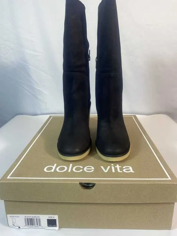 CADDIE PLUSH BOOTS BLACK NUBUCK - re:vita