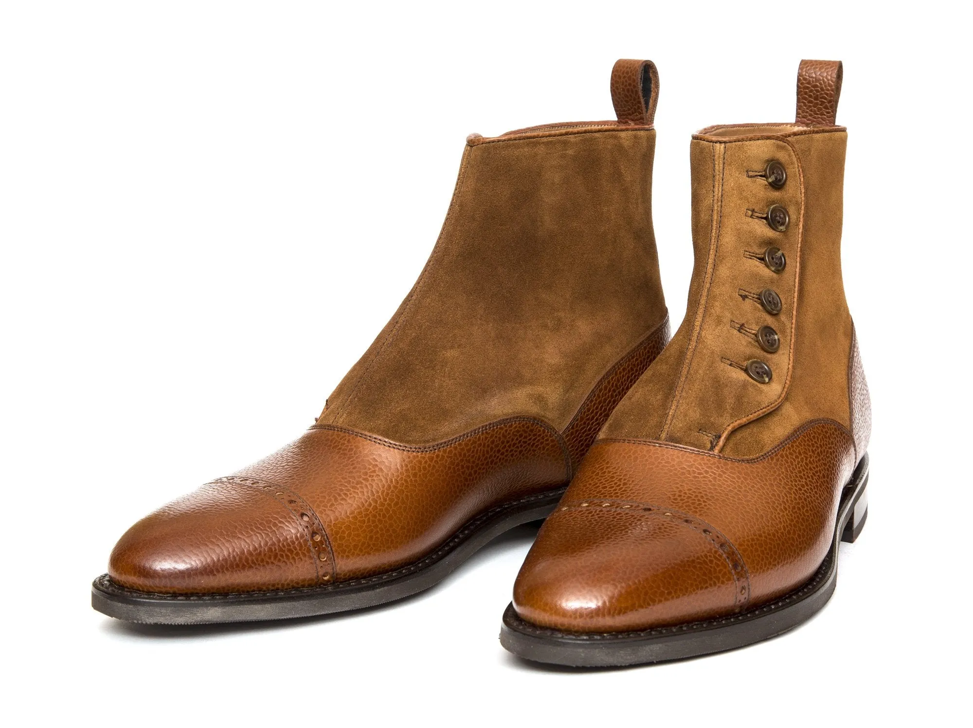 Carkeek - MTO - Tan Soft Grain / Snuff Suede - TMG Last - City Rubber Sole