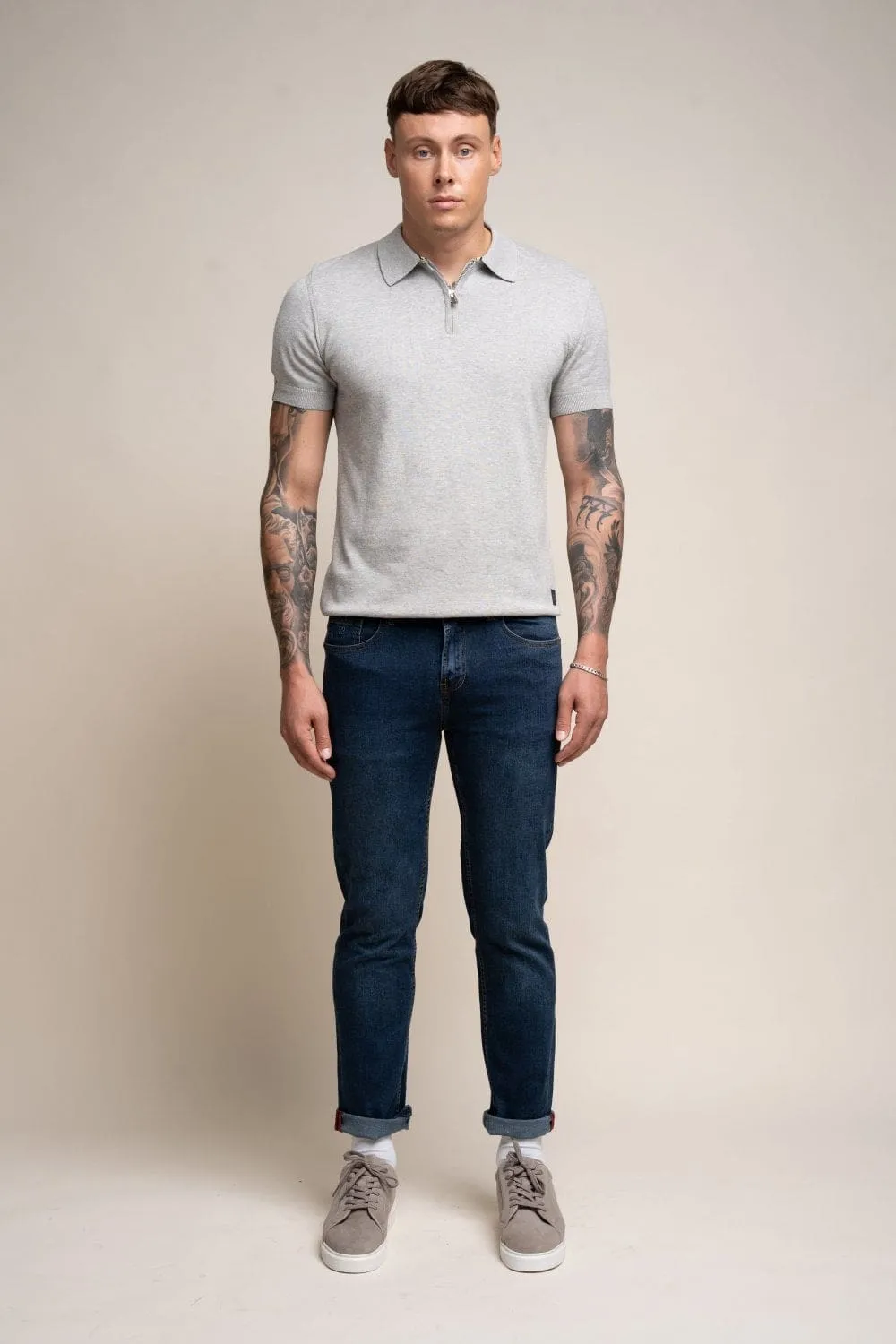 Cavani Milano Stonewash Stretch Denim Jeans