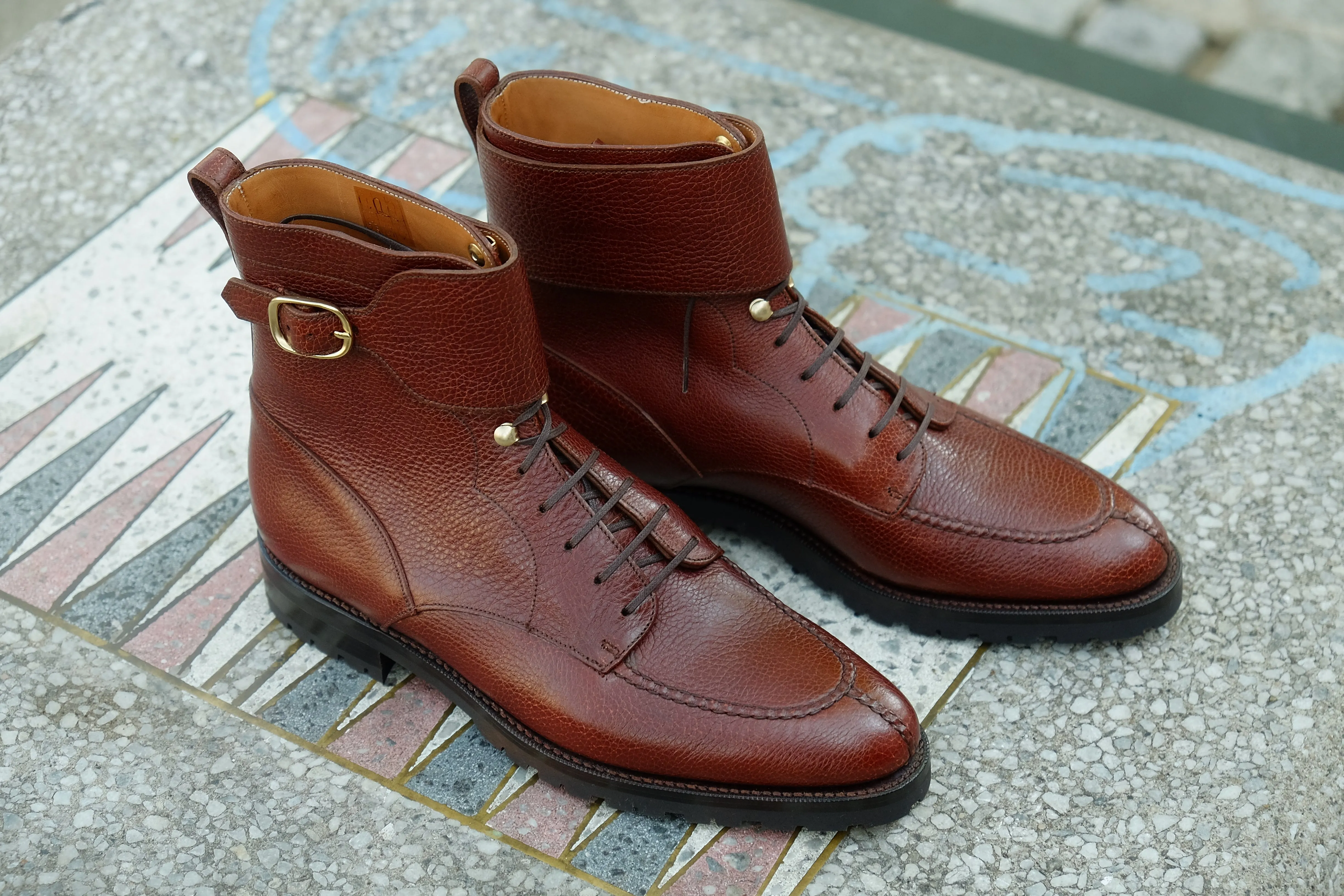 Colville - MTO - Chestnut Soft Hatch Grain - TMG Last - Commando Sole