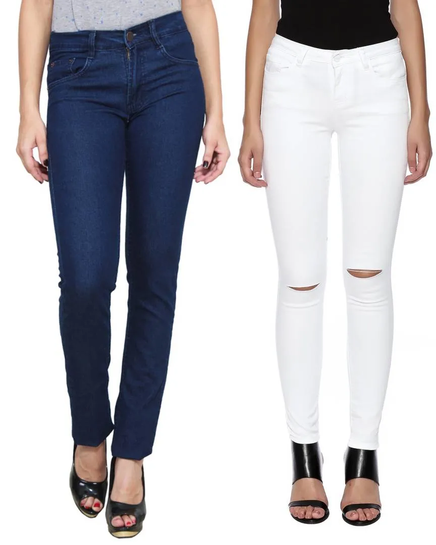 Combo Of 2 Denim Skinny Fit Jeans