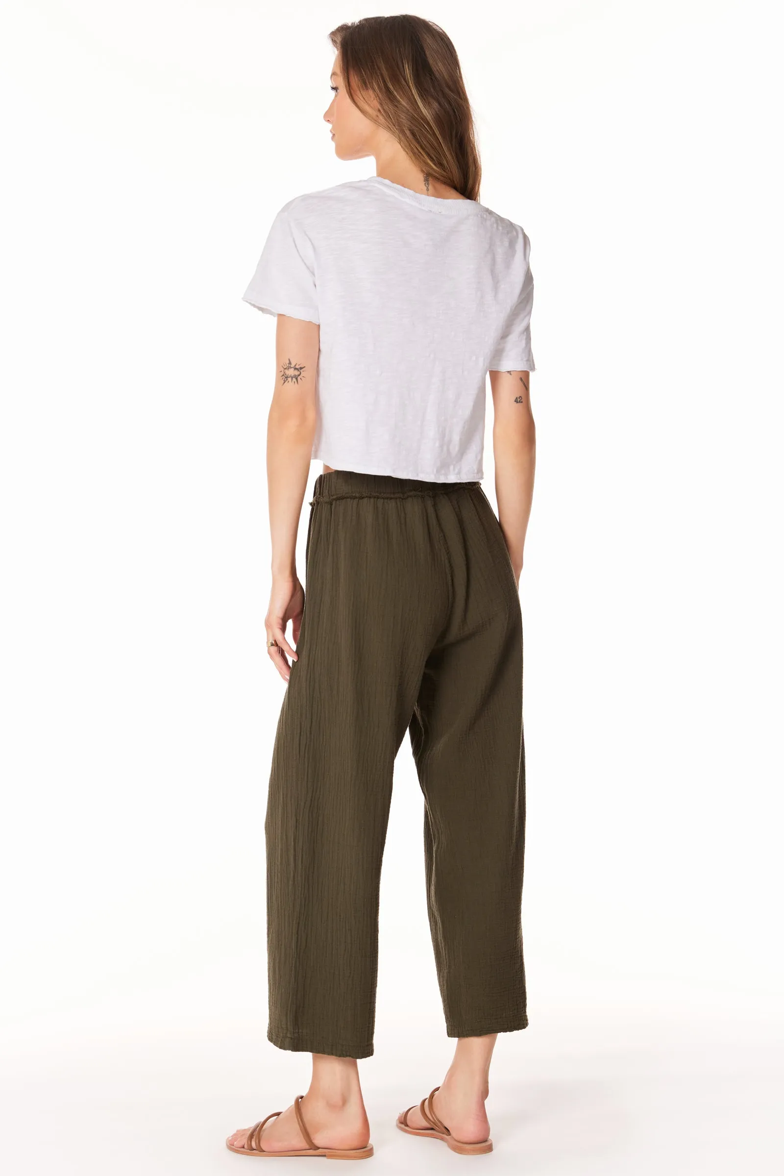 CROPPED WIDE LEG PANT