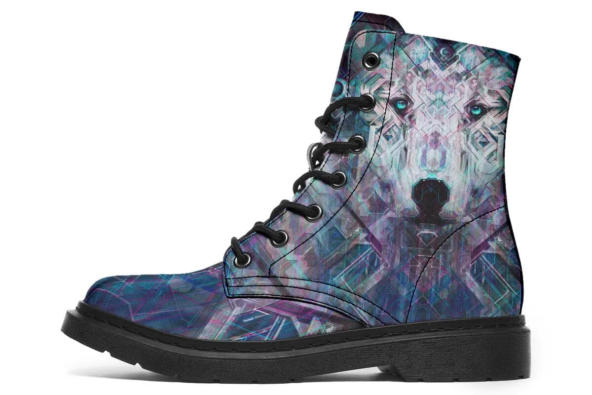 Crystal Wolf Combat Boots