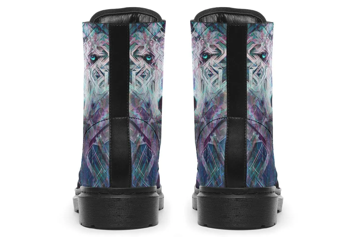 Crystal Wolf Combat Boots