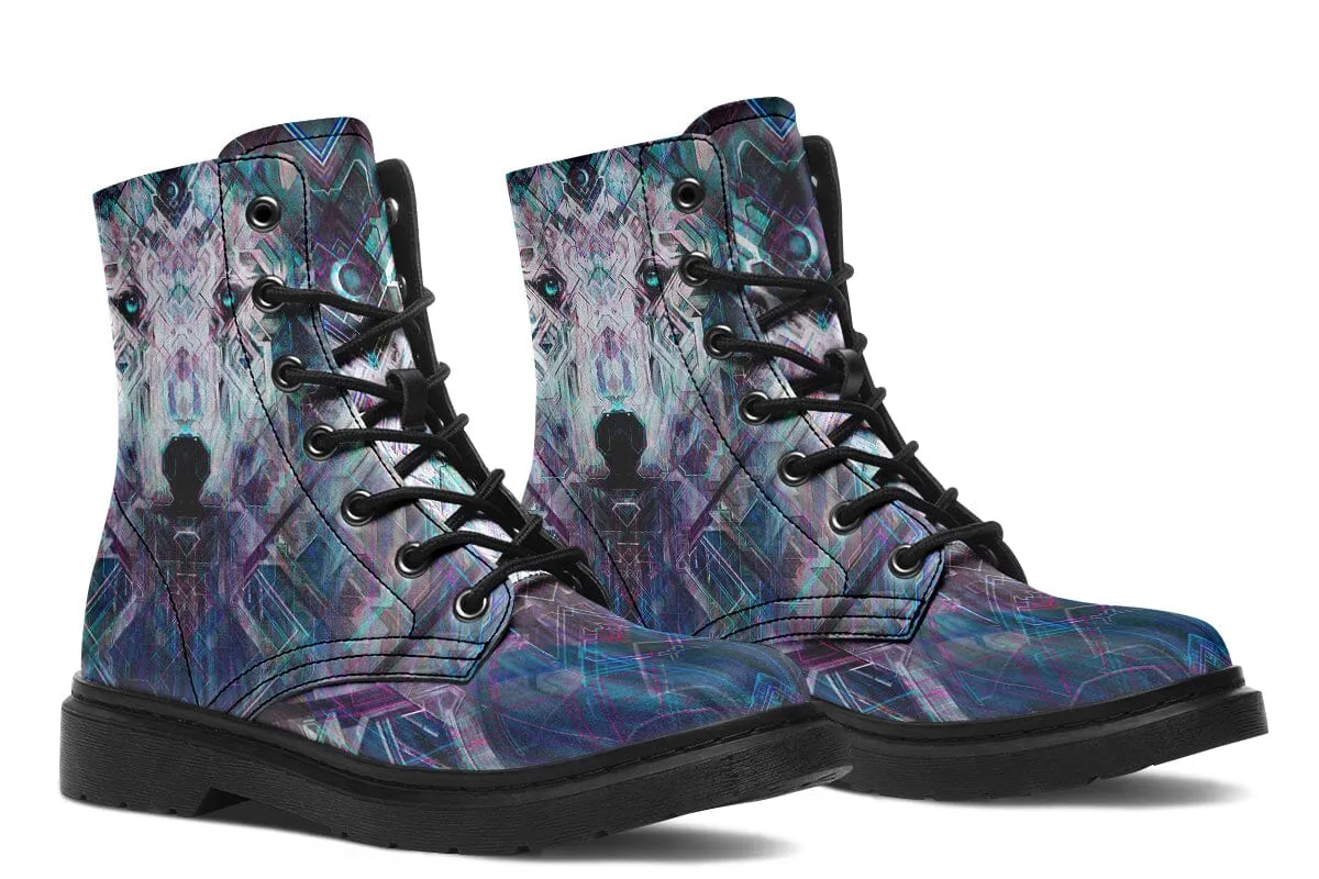 Crystal Wolf Combat Boots