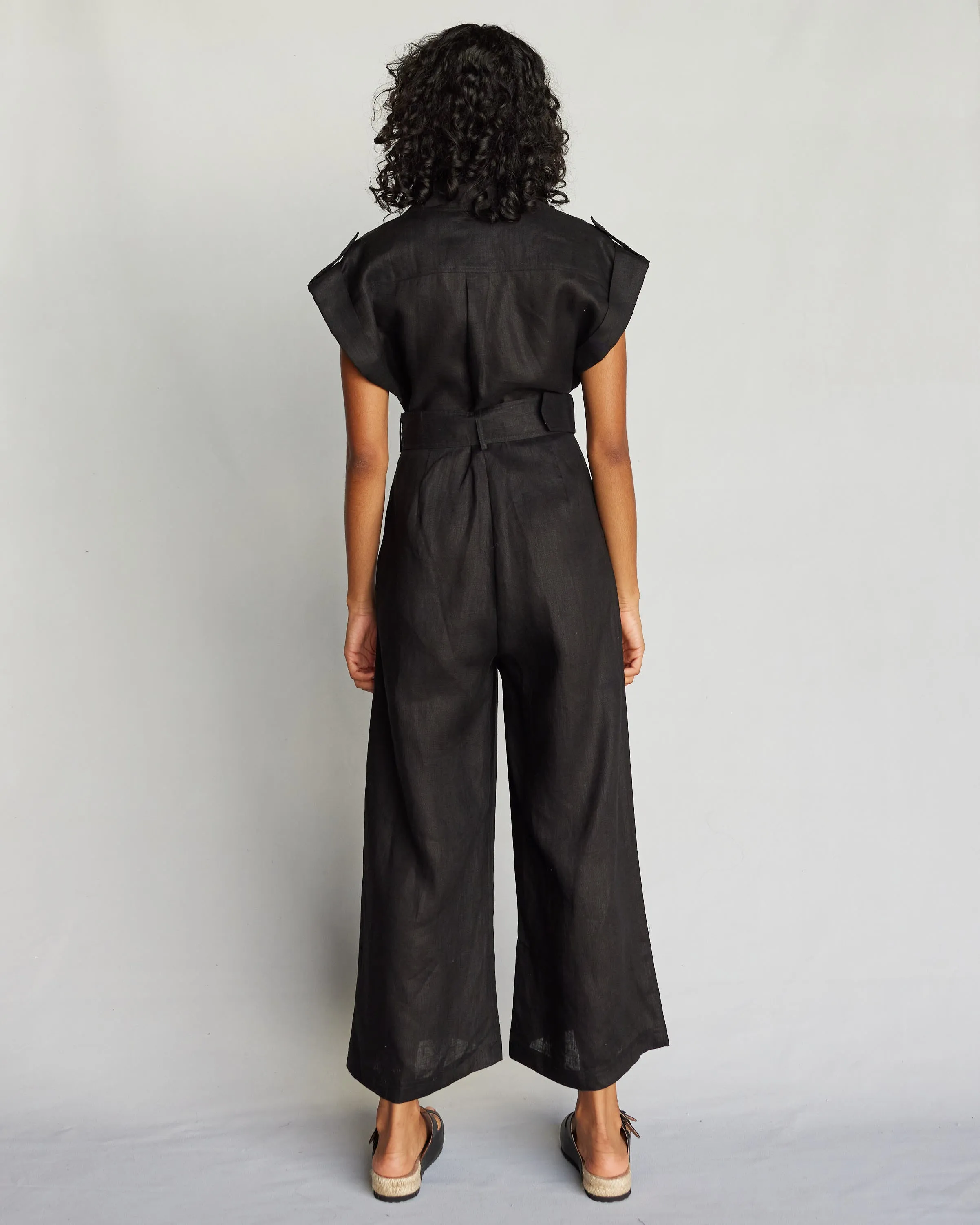 Esra Utility Jumpsuit - Black