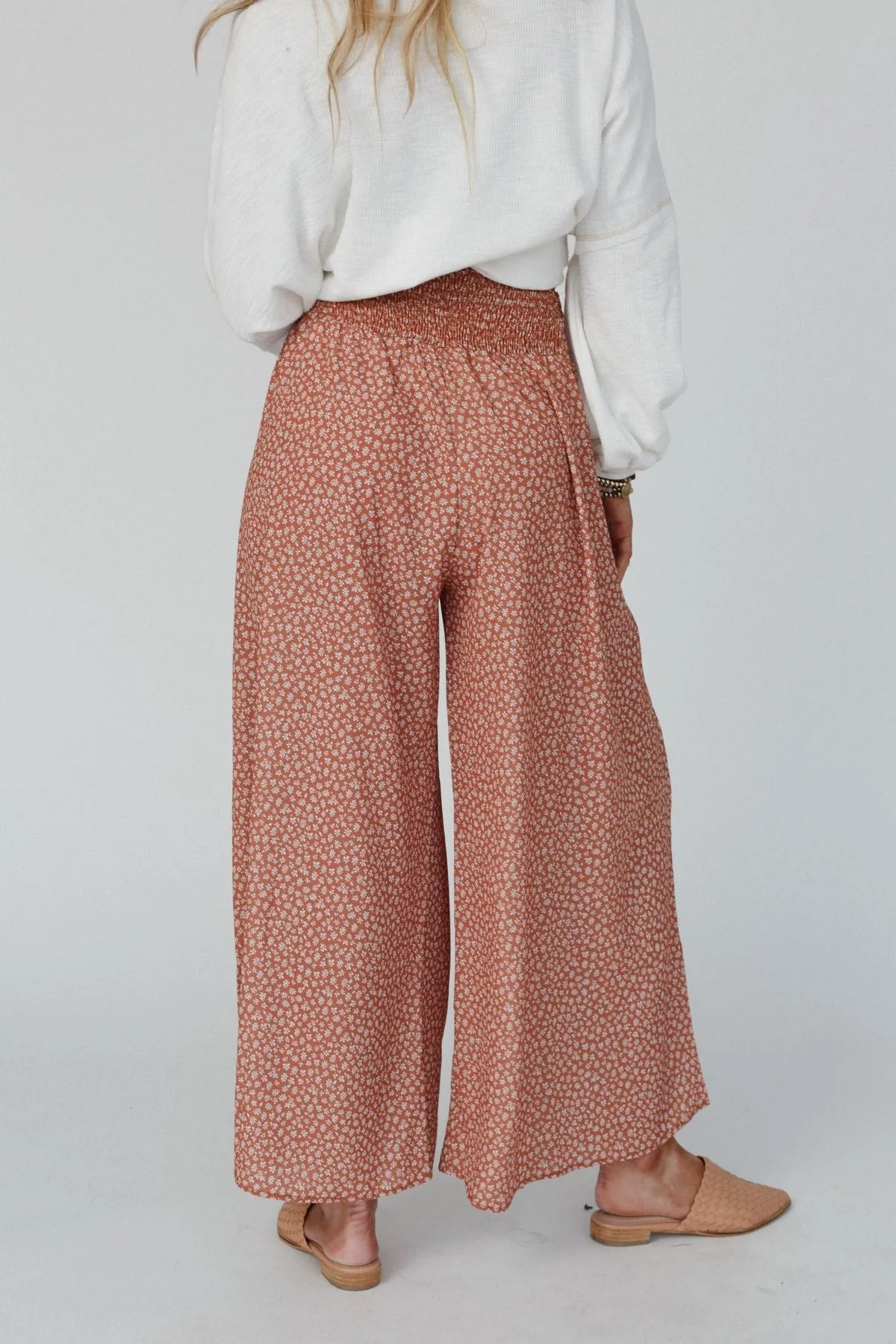 Flowin' Easy Wide Leg Pants - Ginger