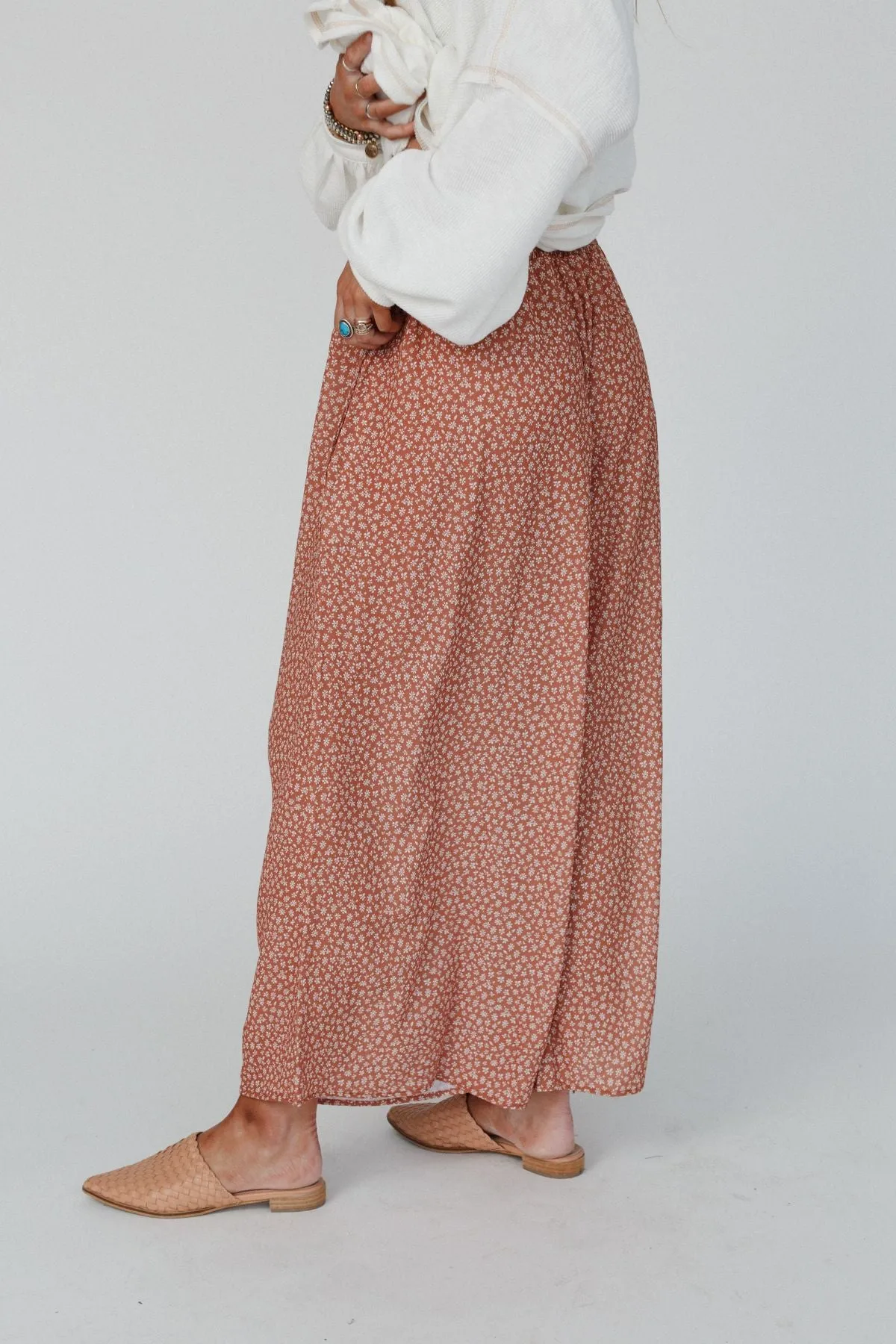 Flowin' Easy Wide Leg Pants - Ginger