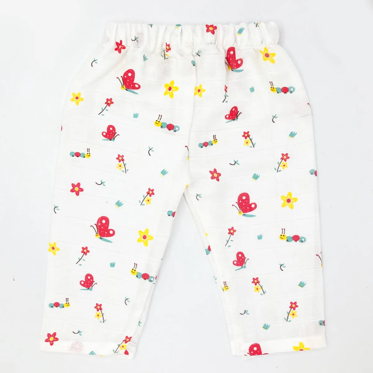 Full sleeve Jabla Pyjama Set -Pure Muslin -Red Butterfly