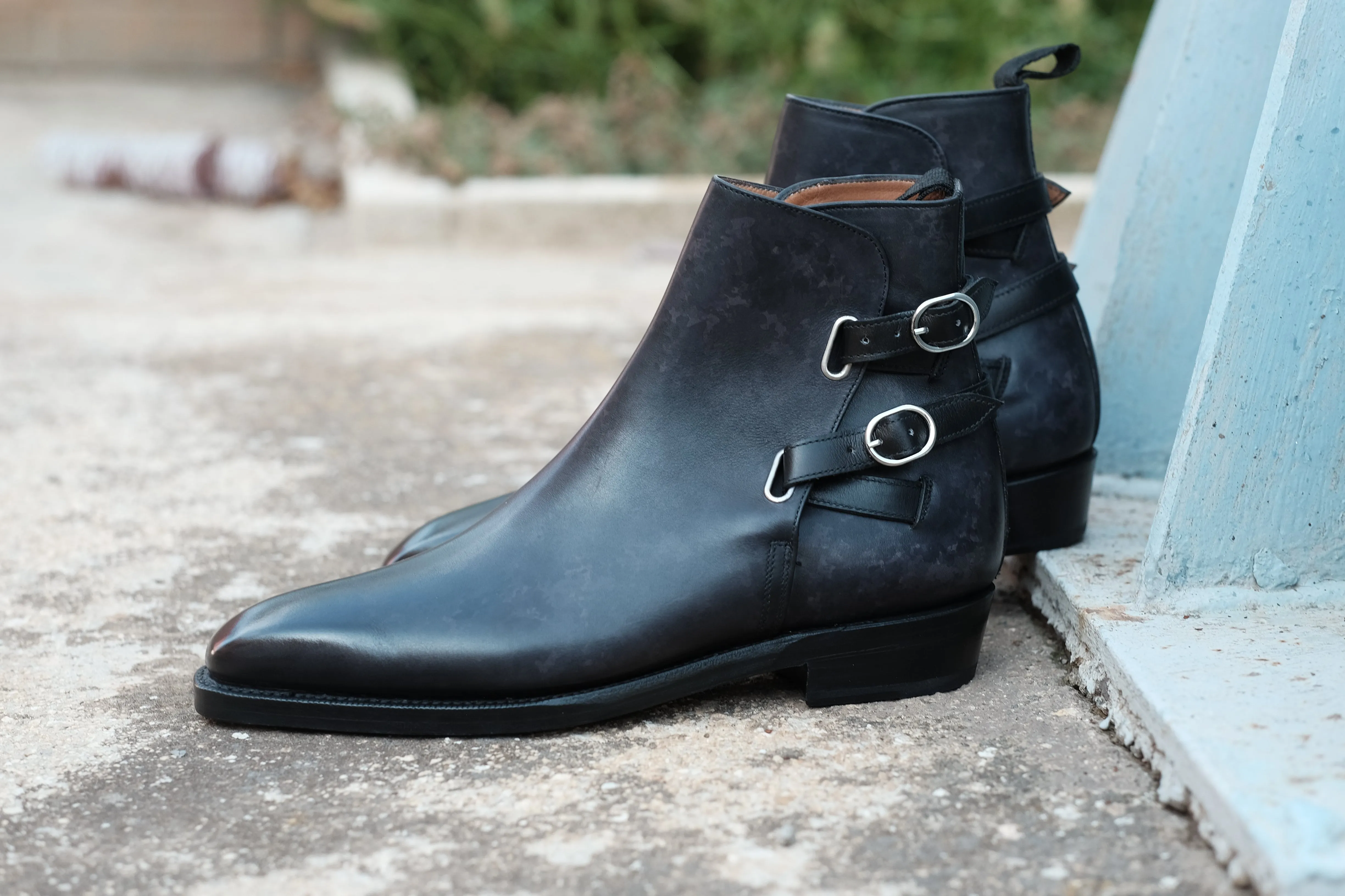 Genesee - MTO - Black Marble Patina - MGF Last - Double Leather Sole