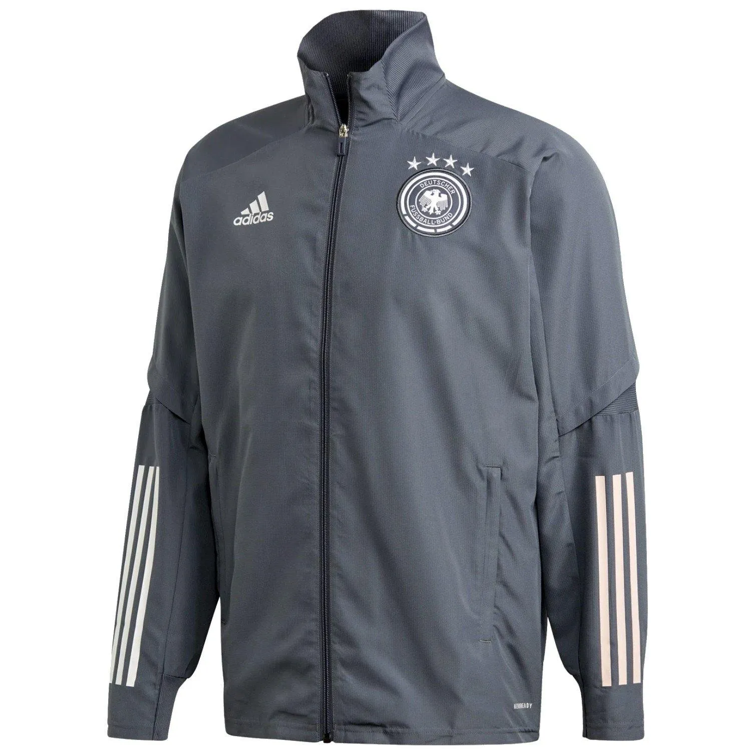 Germany grey presentation Soccer tracksuit 2020/21 - Adidas