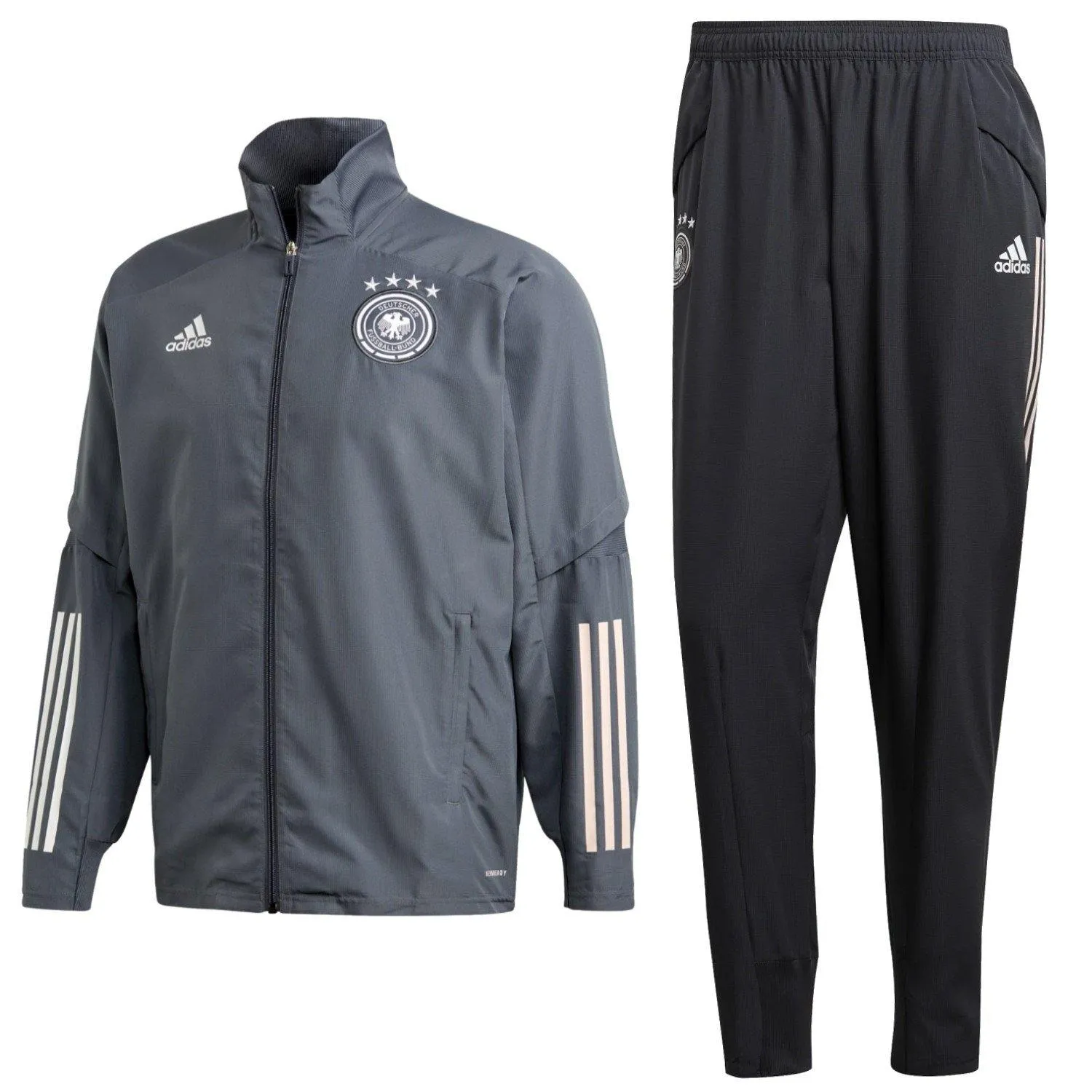 Germany grey presentation Soccer tracksuit 2020/21 - Adidas