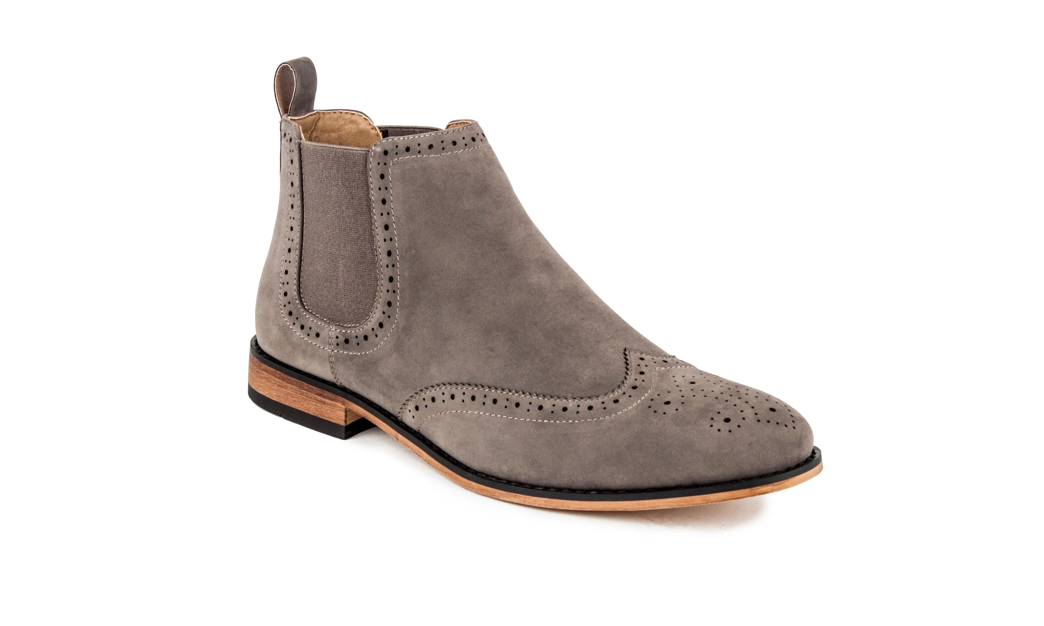 Gino Vitale Men's Wing Tip Chelsea Boots