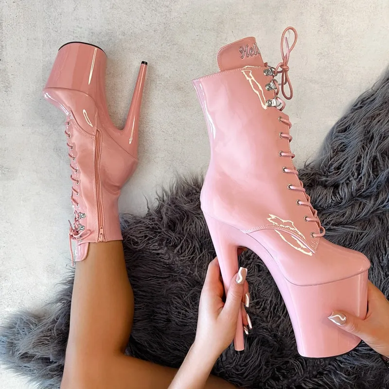 Hella Heels LipKit 8inch Boots - Candy Shop