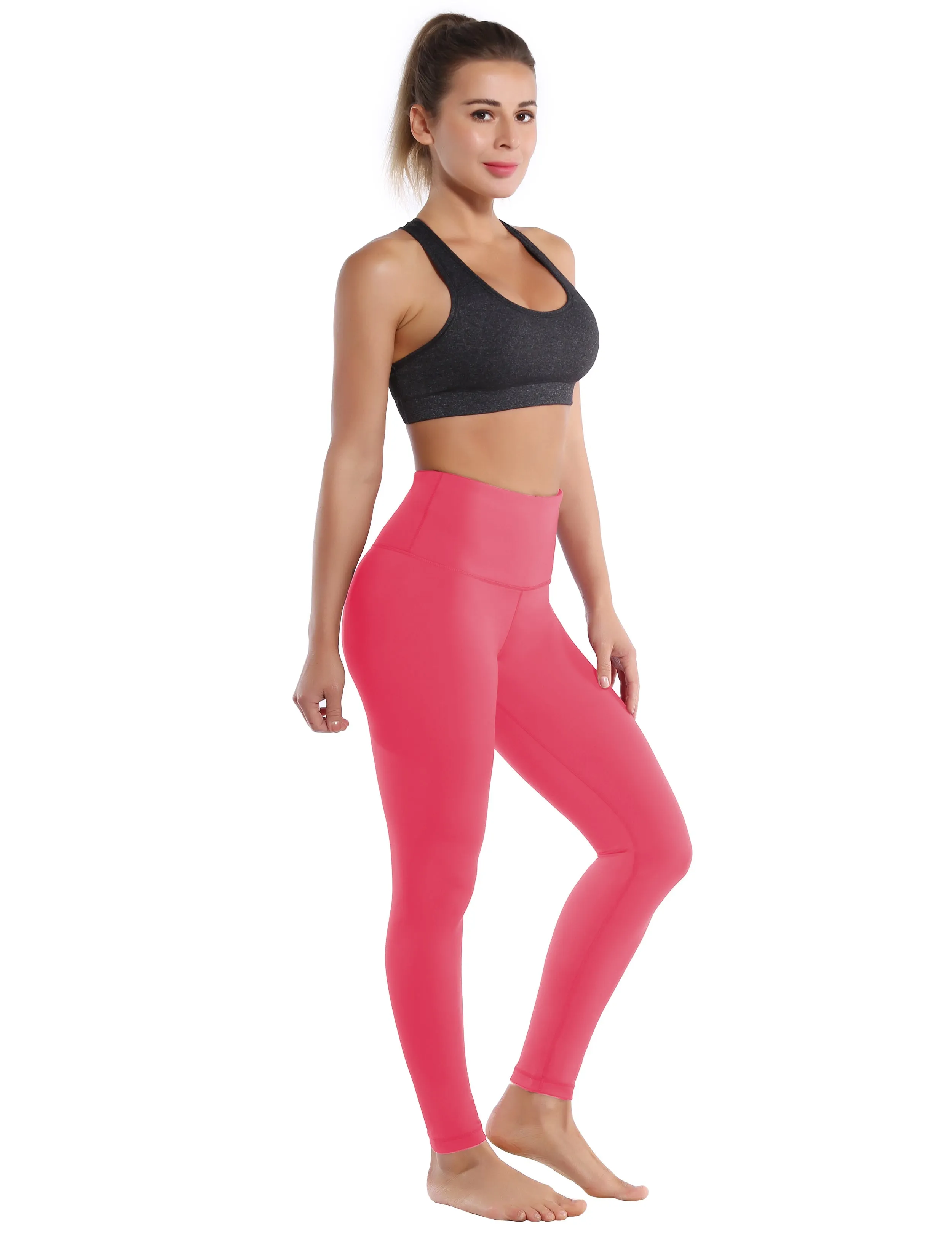 High Waist yogastudio Pants rosecoral_yogastudio