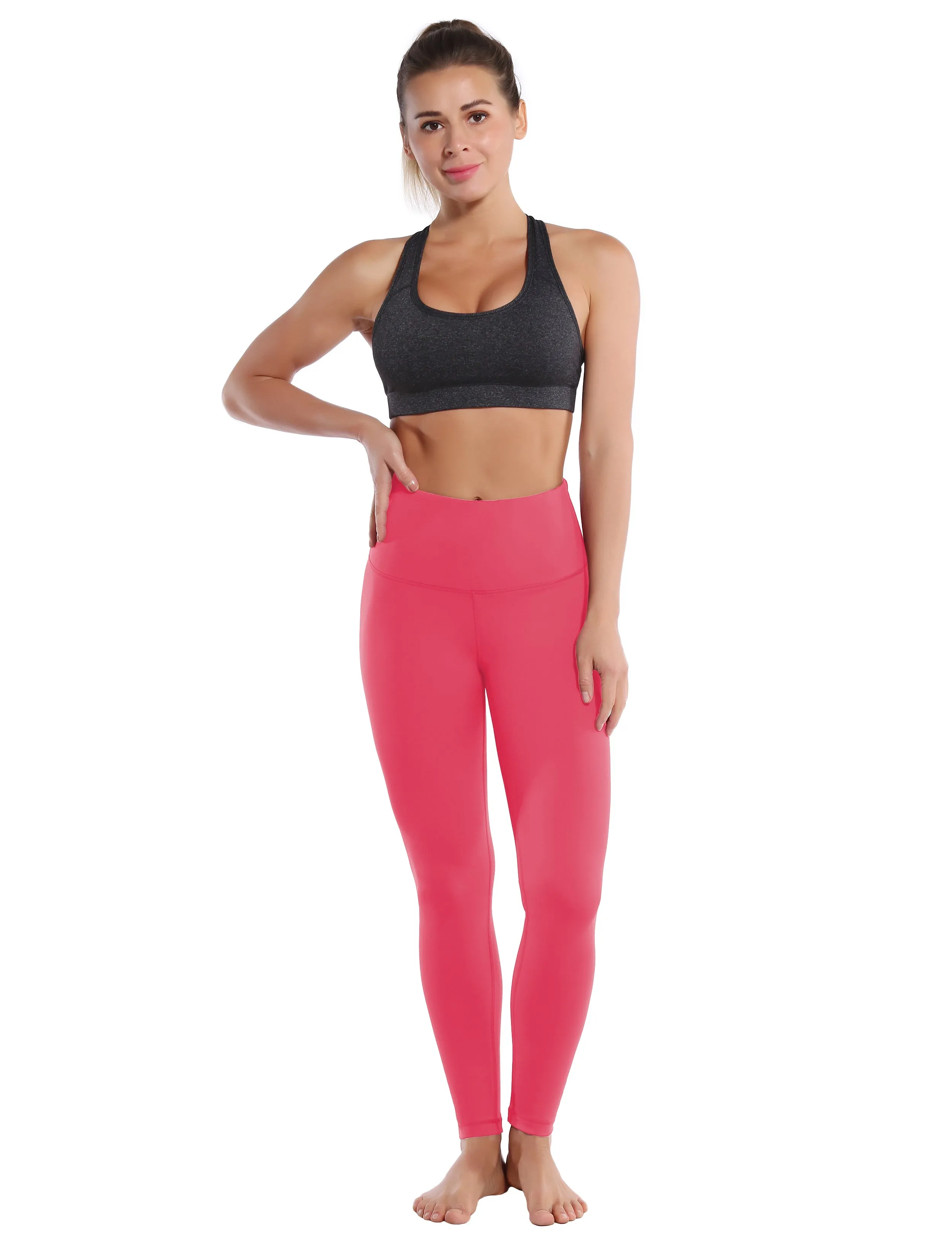 High Waist yogastudio Pants rosecoral_yogastudio