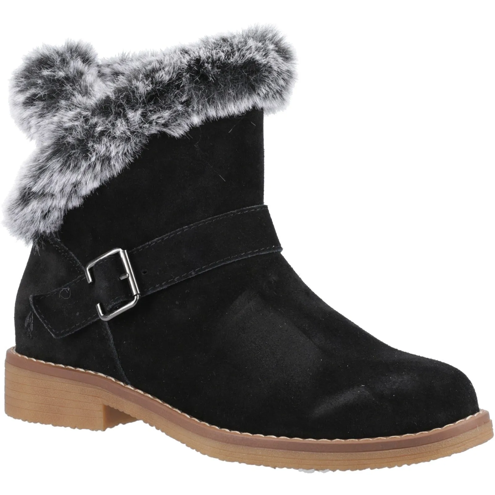 Hush Puppies Hannah Womens Suede Leather Ankle Boot