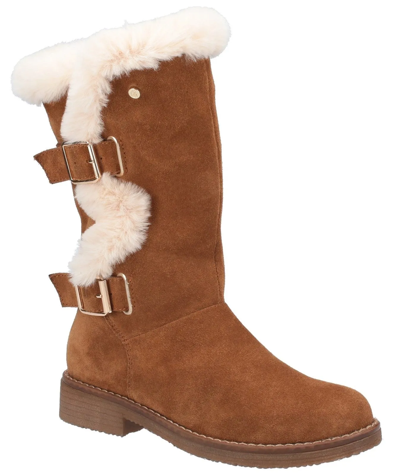 Hush Puppies Megan Womens Wide Fitting Mid Calf Boot