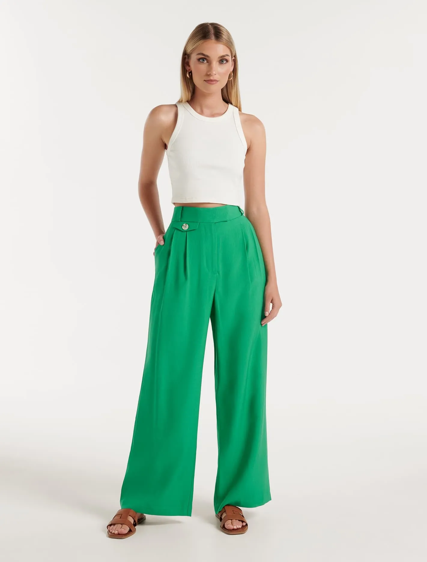 Lucinda Wide Leg Bamboo Pants