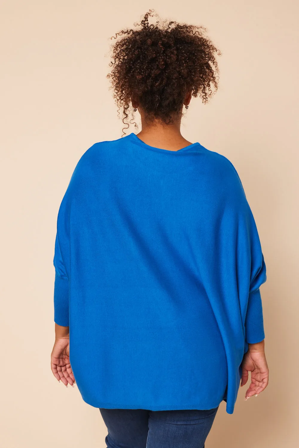 Mia Oversized Jumper in Cobalt Blue