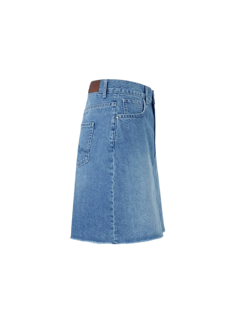 Pepe Jeans women's denim mini skirt HW PL901124MN9 medium blue