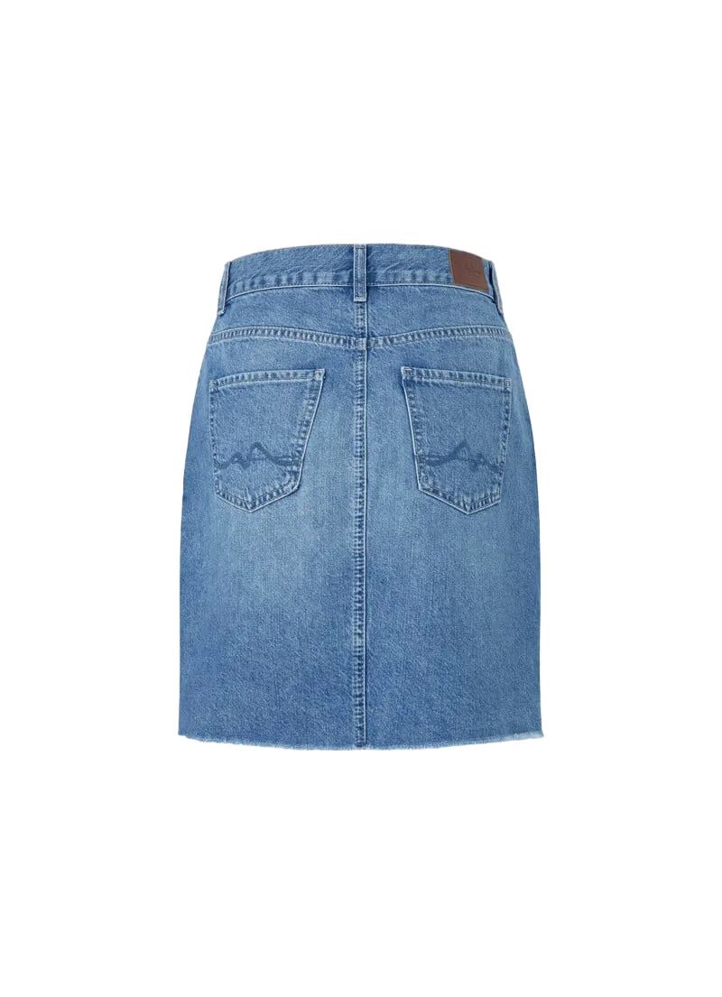 Pepe Jeans women's denim mini skirt HW PL901124MN9 medium blue