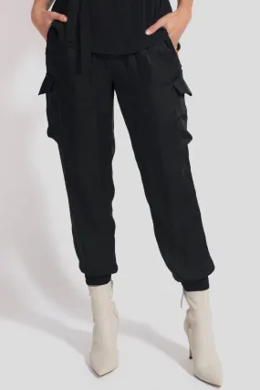 Perception Black Satin Pant