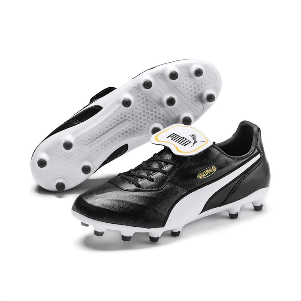 Puma King Top FG Football Boots (Black/White)