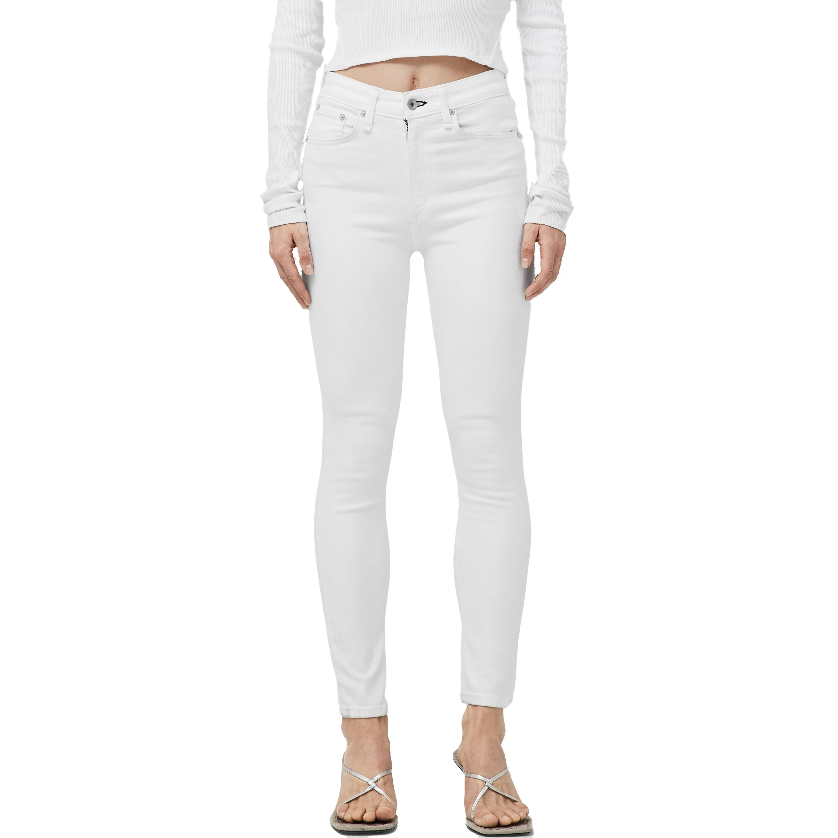 Rag & Bone Nina White High-Rise Skinny Jeans