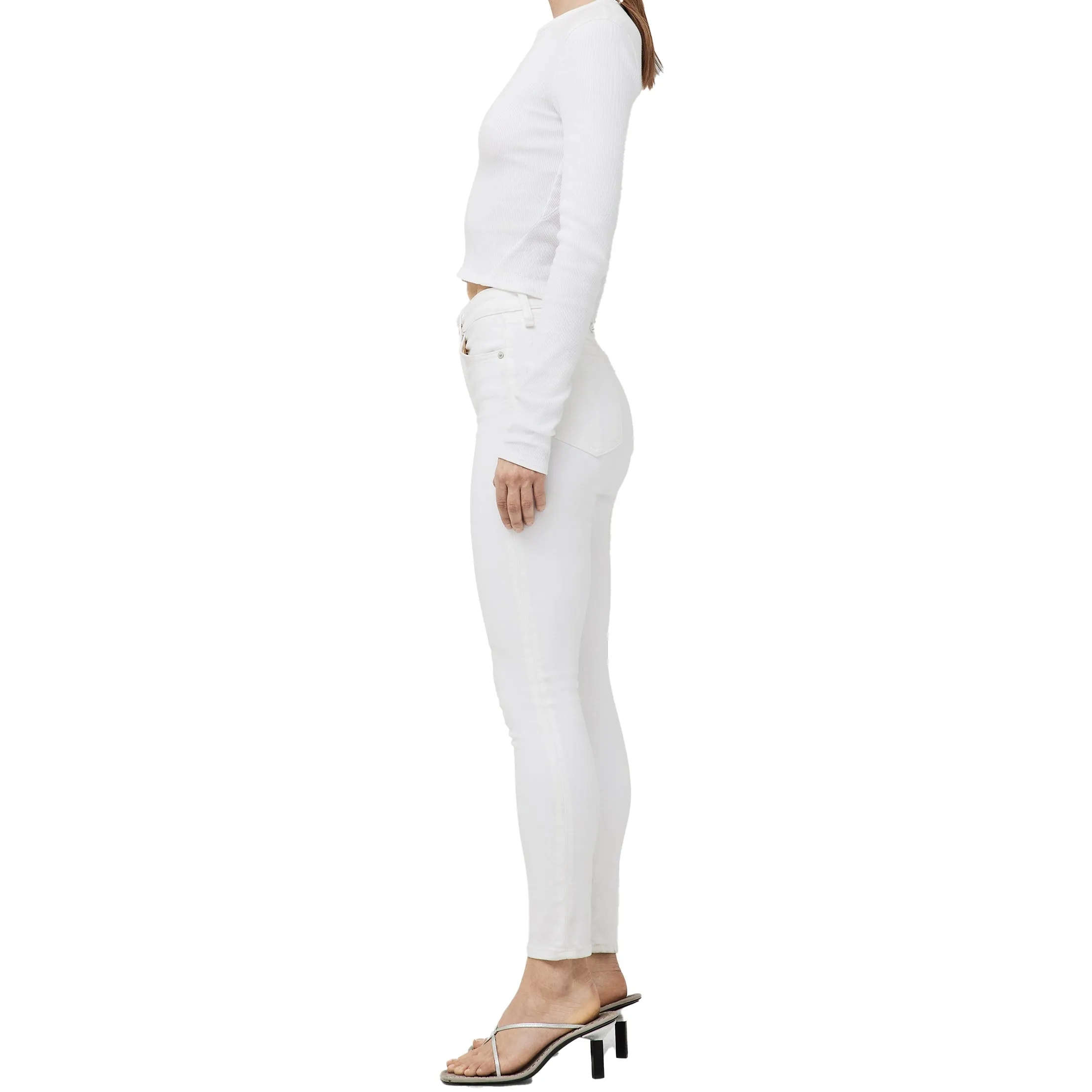 Rag & Bone Nina White High-Rise Skinny Jeans