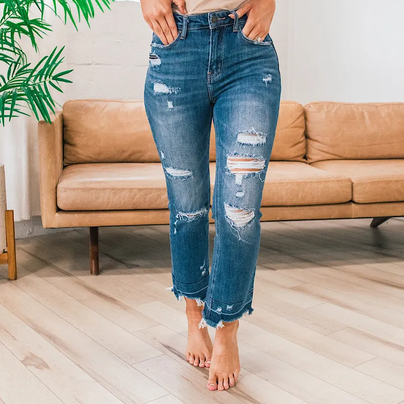 Risen Ember Released Hem Straight Jeans