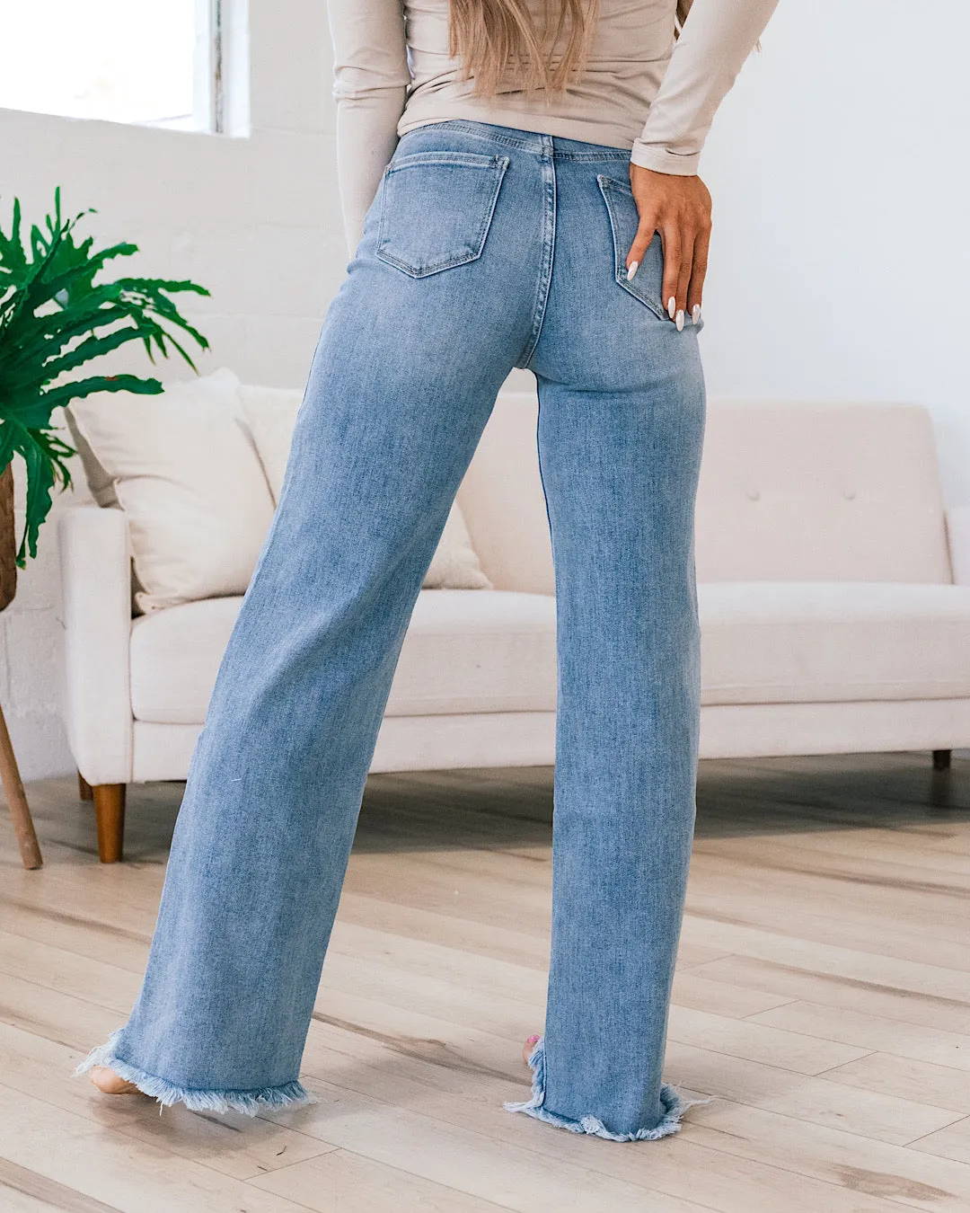 Risen Oakley Wide Leg Jeans