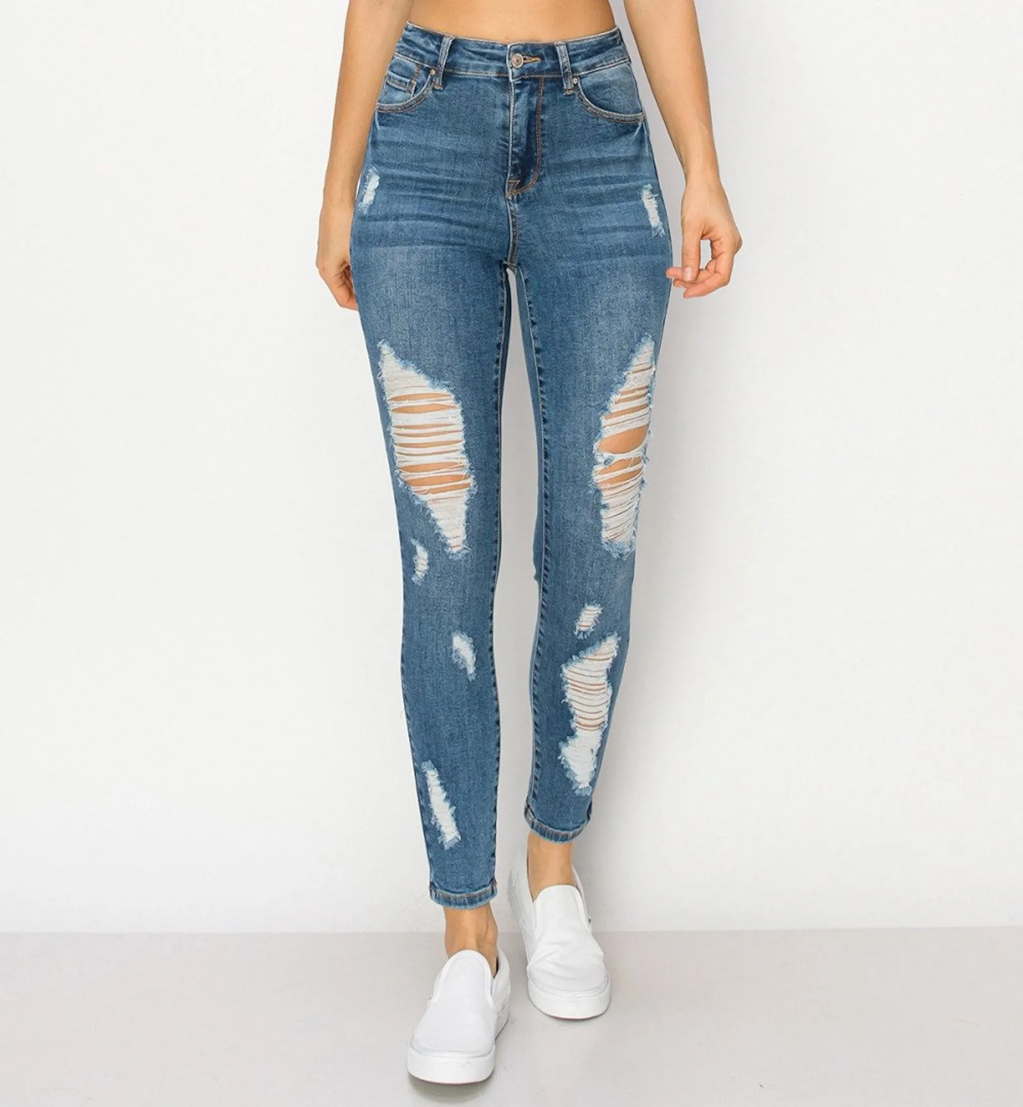 SKINNY JEANS STRETCH DISEO DE DESTRUCCIN 90315