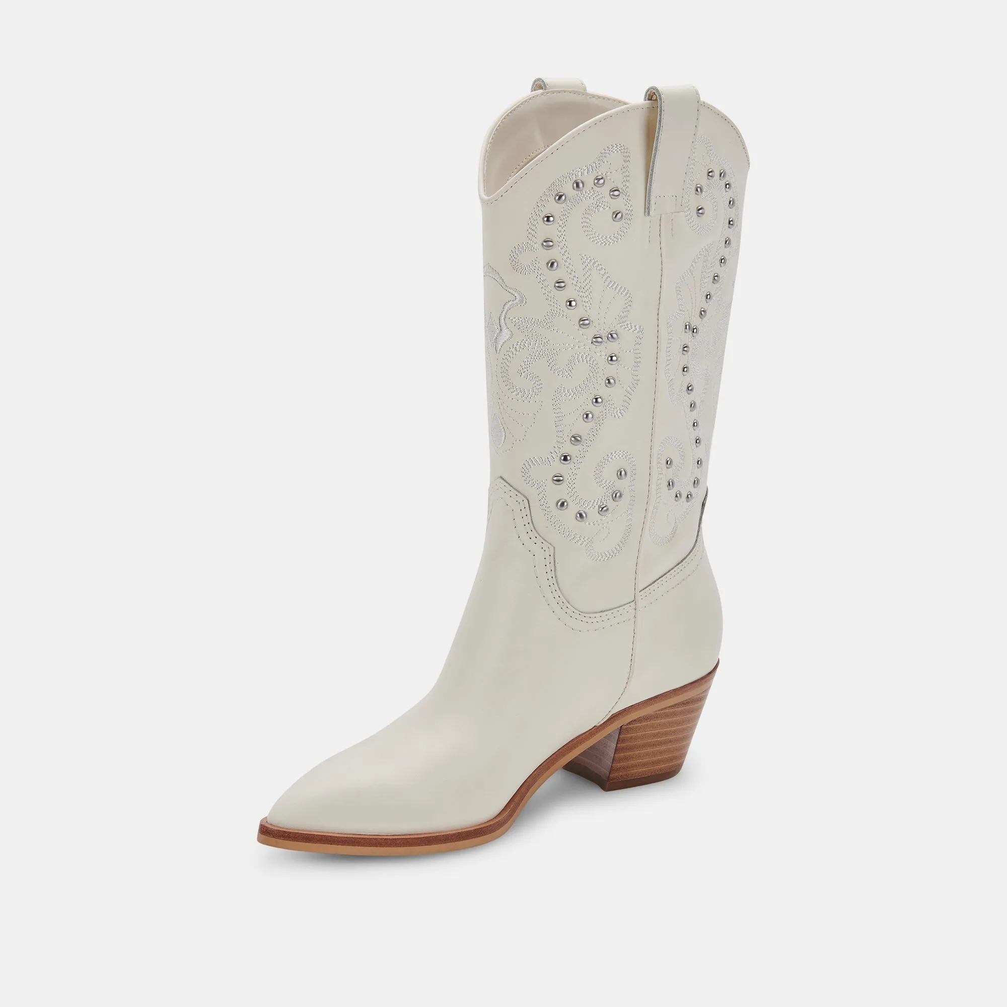 SULA BOOTS OFF WHITE LEATHER - re:vita