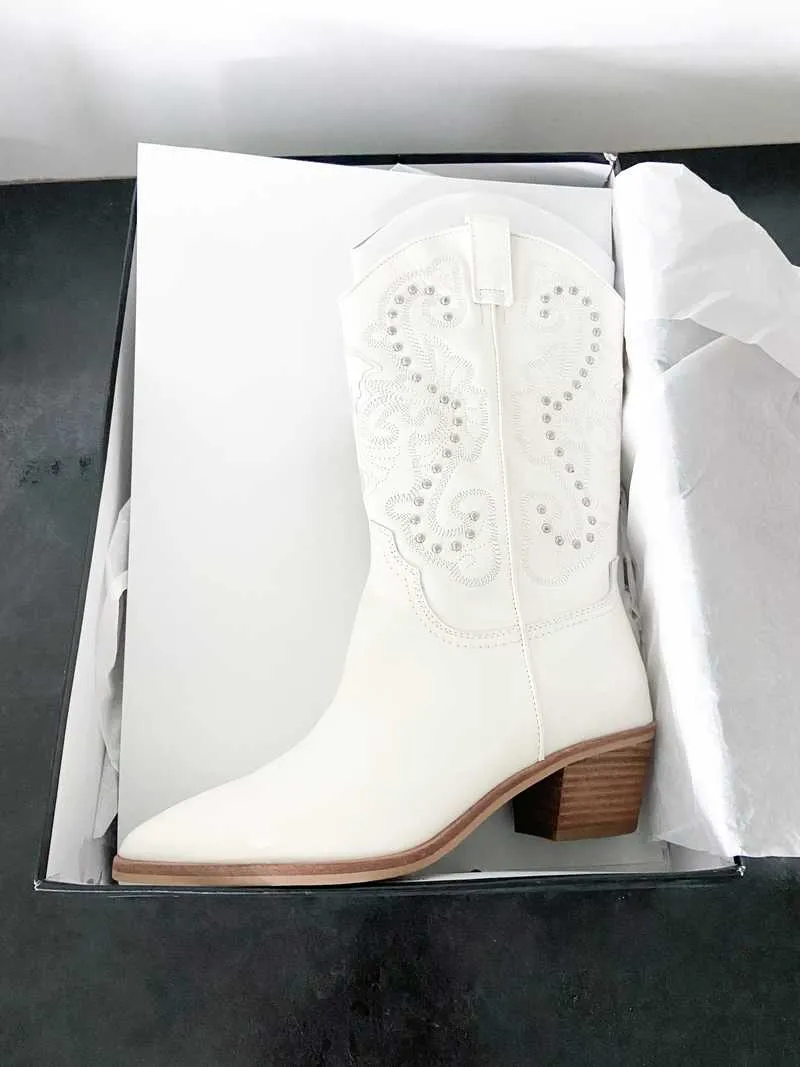 SULA BOOTS OFF WHITE LEATHER - re:vita