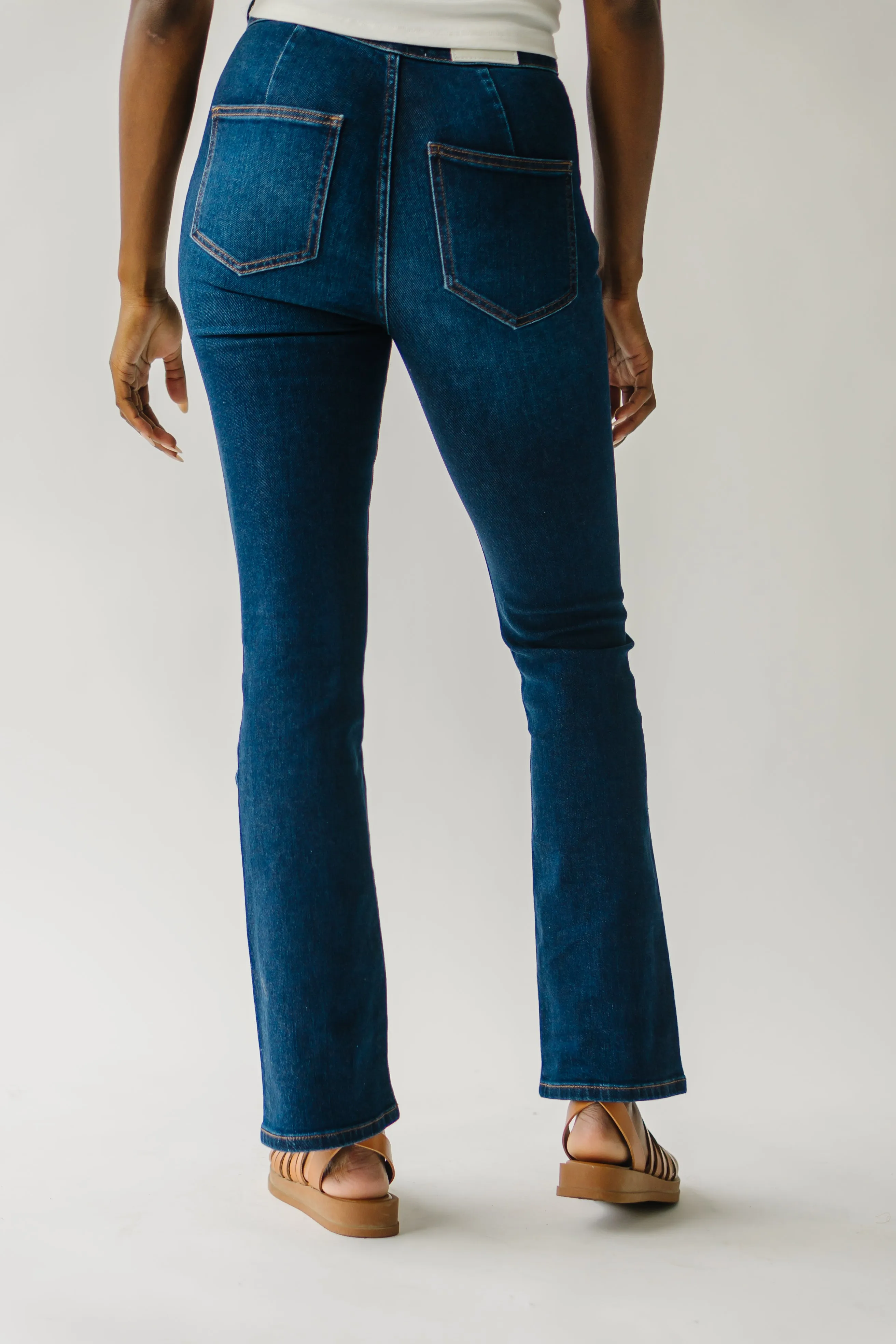 The Claymont High Rise Bootcut Jean in Dark Blue