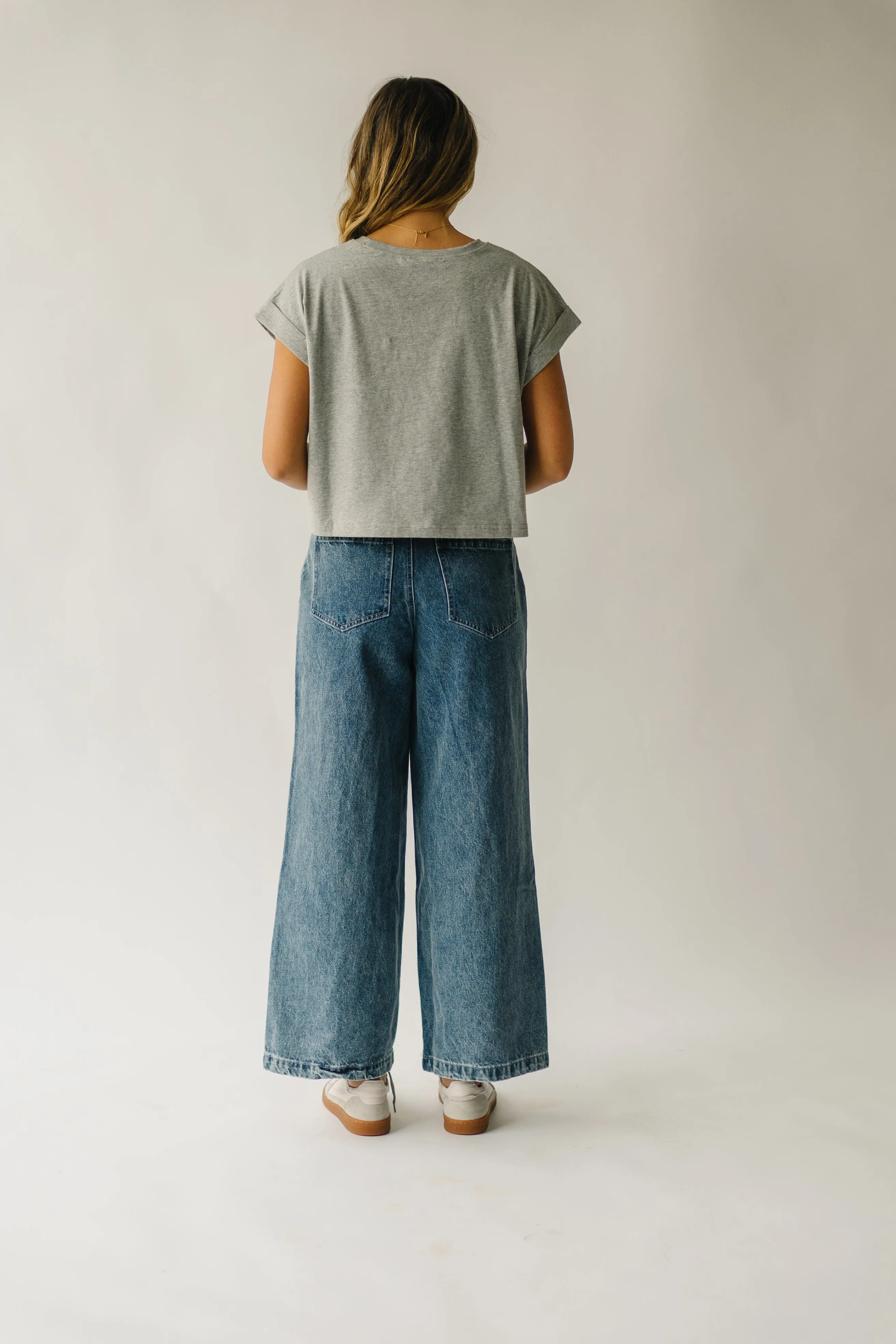 The Davian High Waisted Jean in Washed Denim