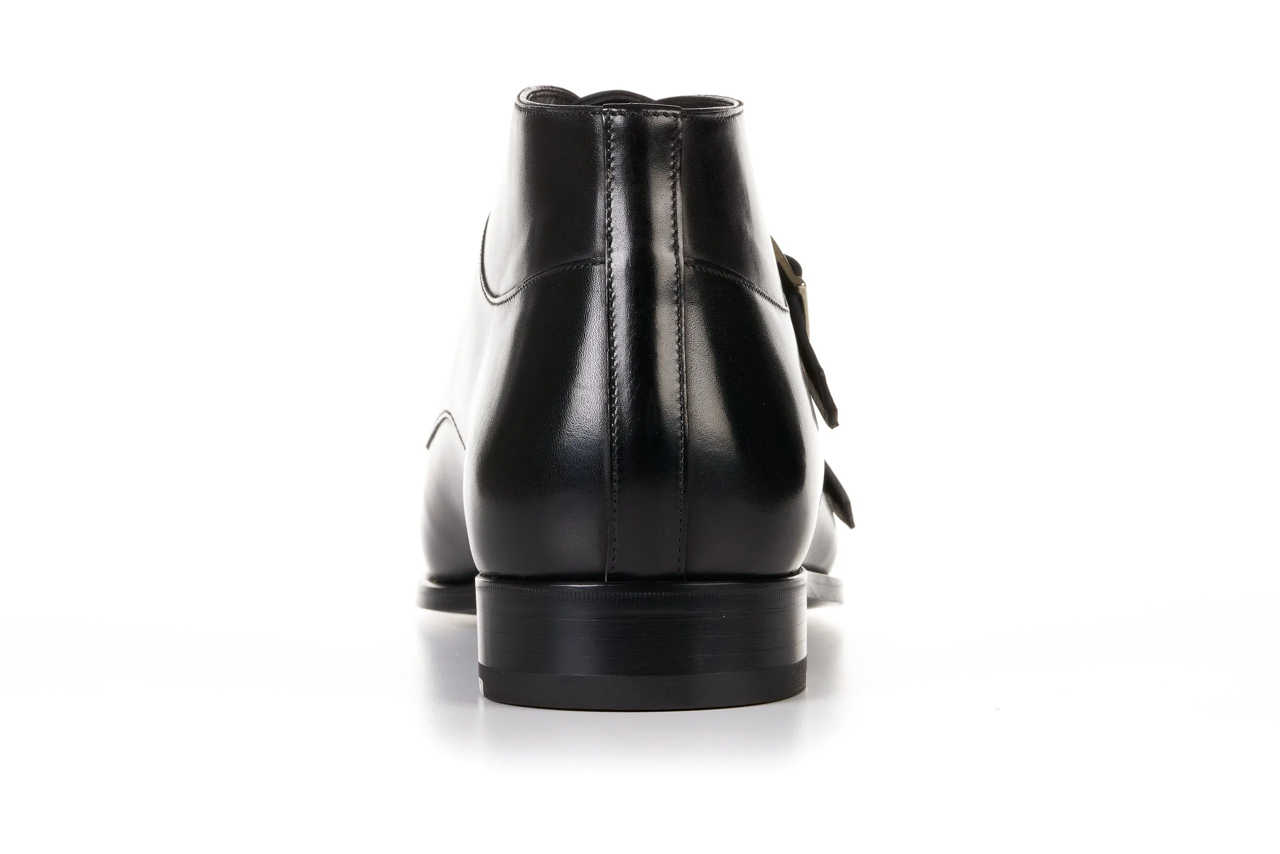 The Heston Double Monk Strap Boot - Nero