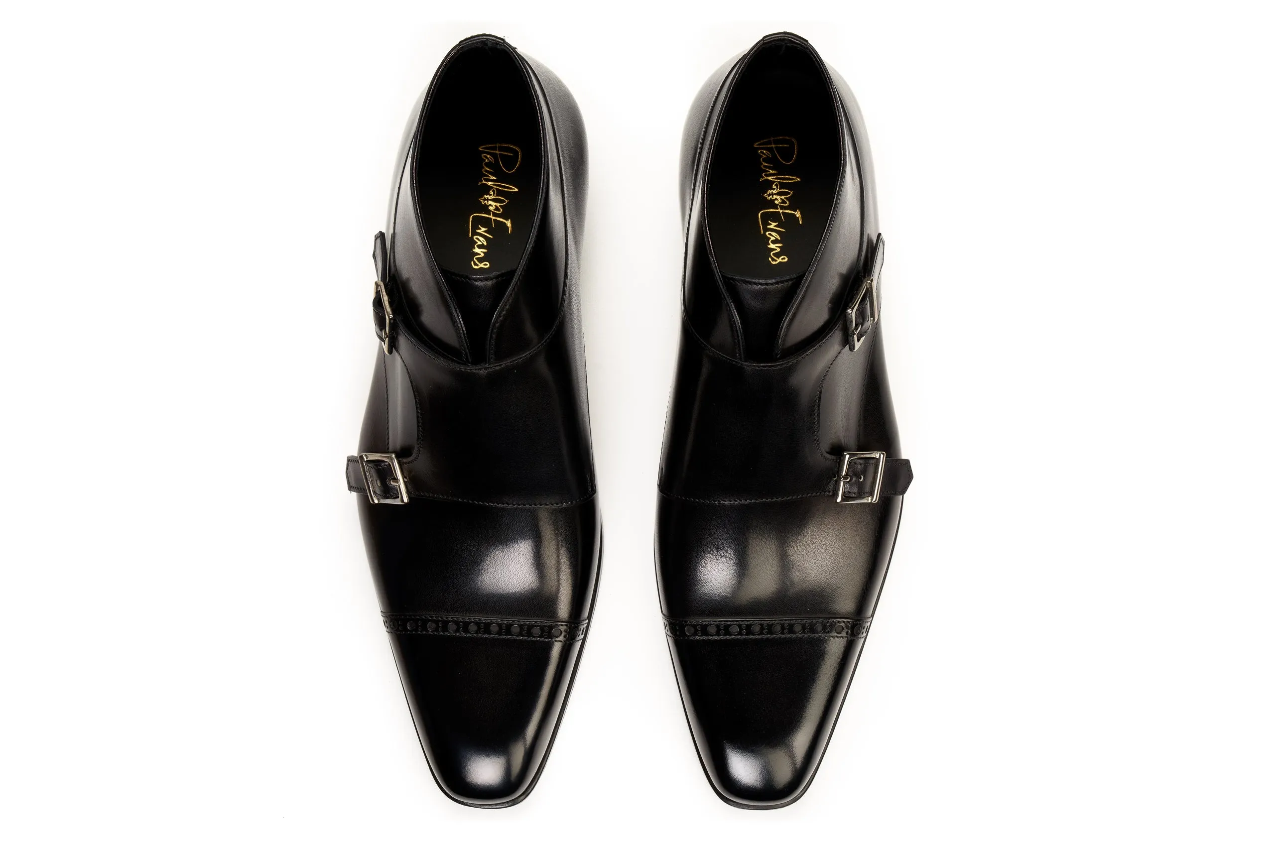 The Heston Double Monk Strap Boot - Nero